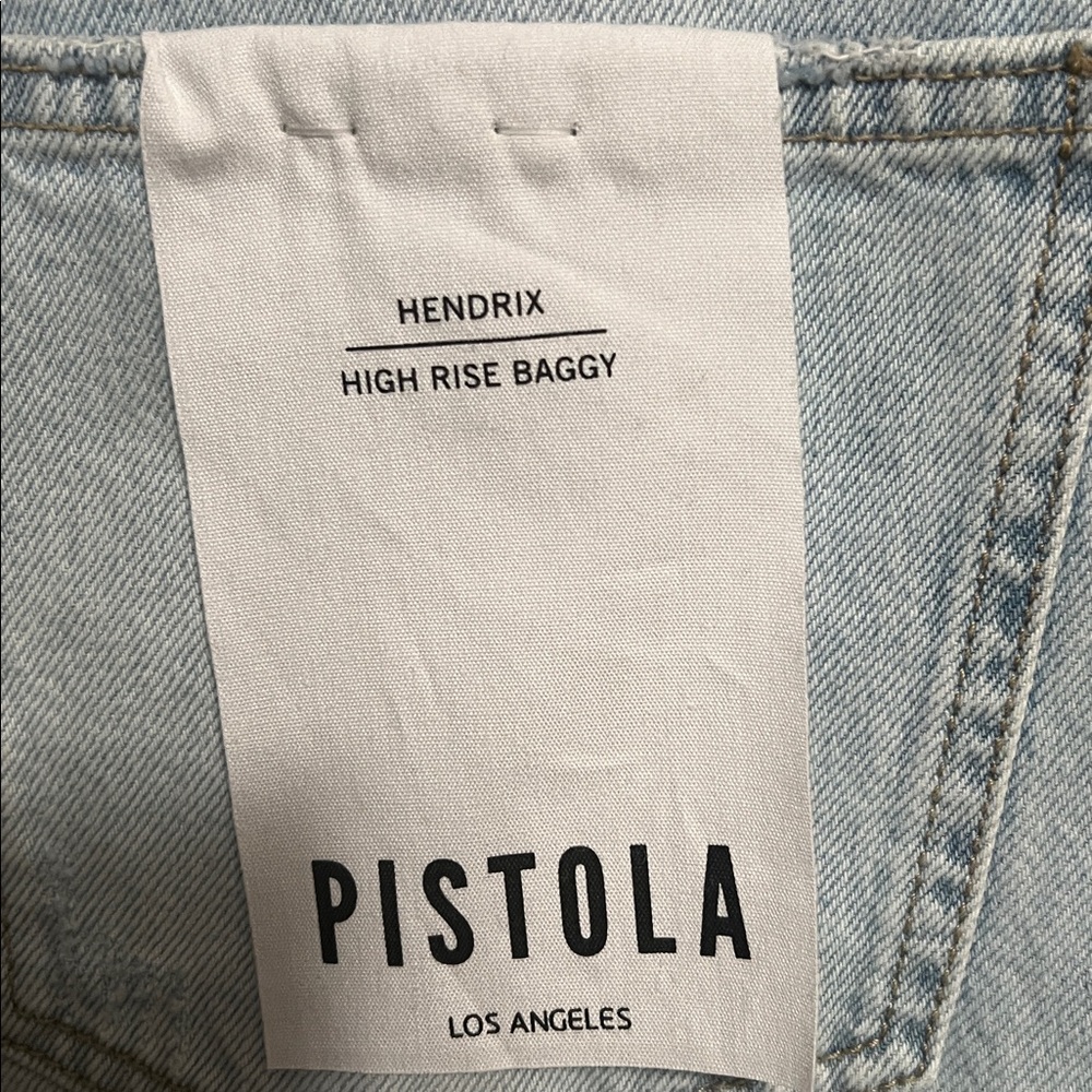 pistola Light Blue Straight Leg High-Rise Jeans - Picture 6 of 7